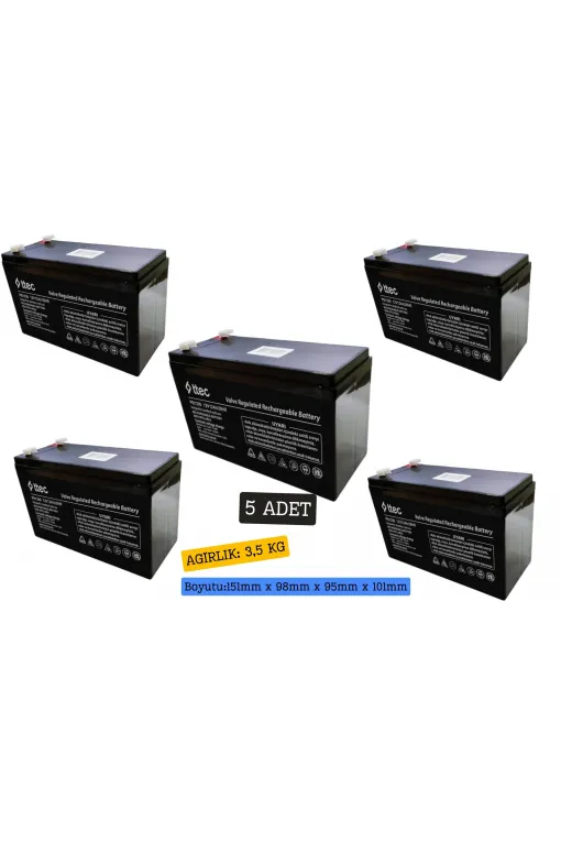 ttec 12V 12Ah BASE Bakımsız Kuru Akü 5 Adet ttec 12V 12Ah BASE Bakımsız Kuru Akü 5 Adet